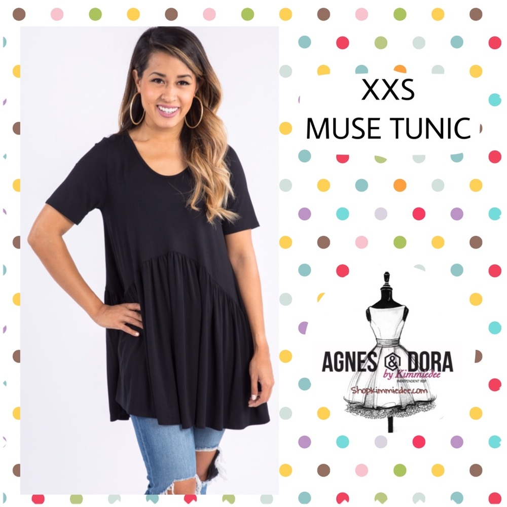 Take 50% off ❤️ Agnes & Dora Black Muse Tunic